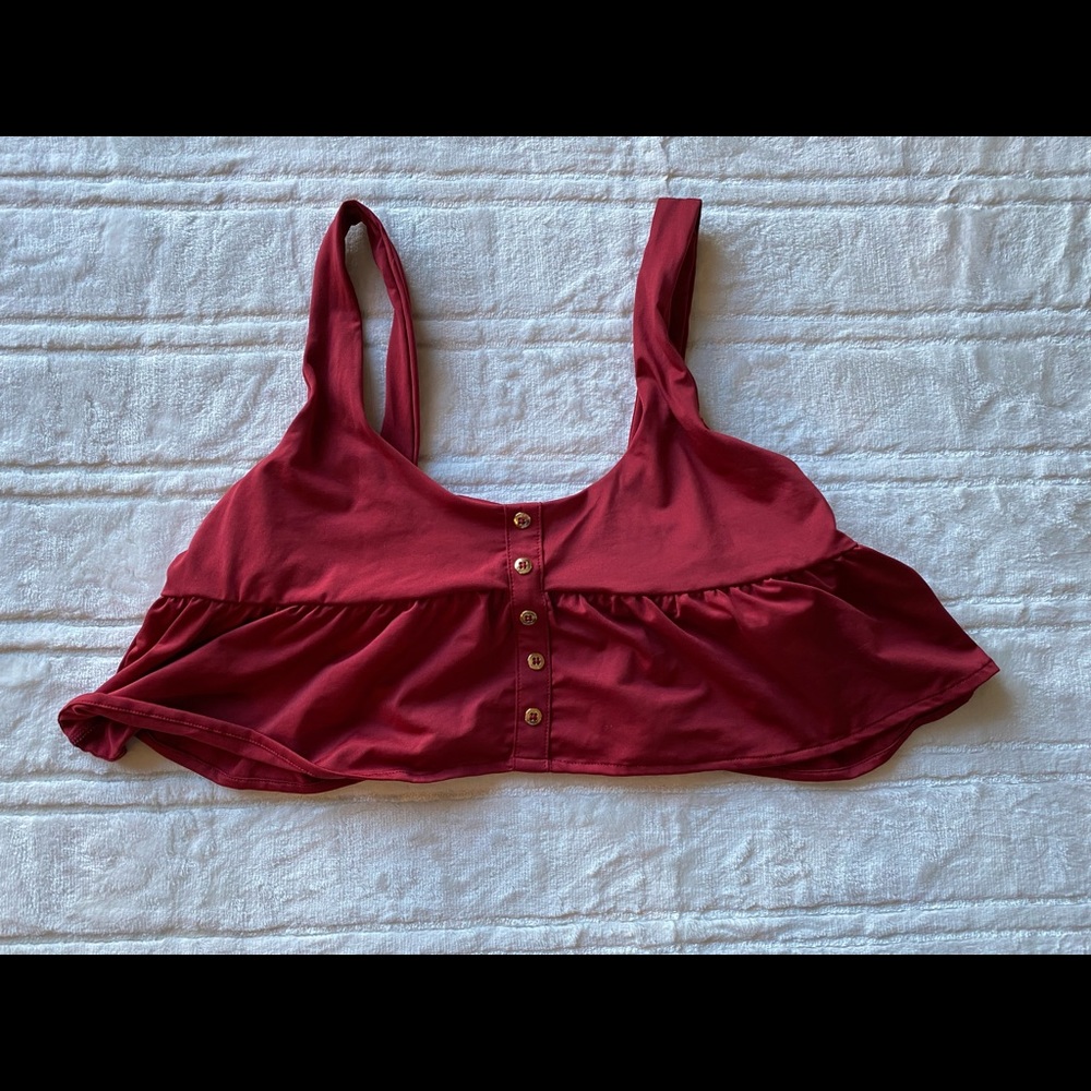 Zinke red bikini top large